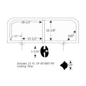 1948-1949 Buick Cadillac & Oldsmobile Restoration Parts - Windshield Seal Kit - Part #10-003W