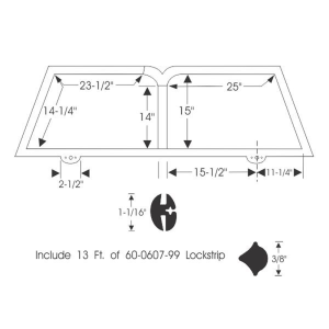 1948-1949 Buick Cadillac & Oldsmobile Restoration Parts - Windshield Seal Kit - Part #10-004W