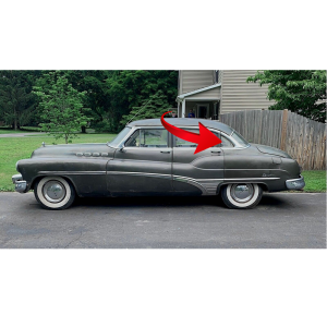 1950-53 Buick & Cadillac Restoration Parts Rear Vent Window Seal Kit - Part #10-007X.