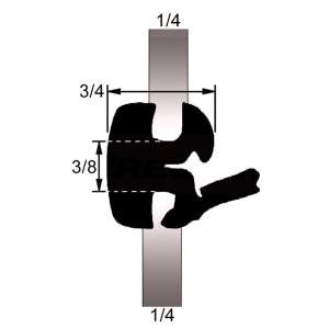 Windshield, Rear Window & Fixed Glass Seals Windshield / Rear Window / Fixed Glass Seal - 38-007W.