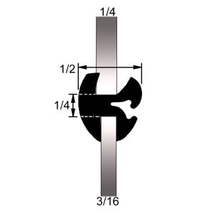 Windshield, Rear Window & Fixed Glass Seals Windshield / Rear Window / Fixed Glass Seal - 38-012W.