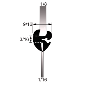 Windshield, Rear Window & Fixed Glass Seals Windshield / Rear Window / Fixed Glass Seal - 38-014W.