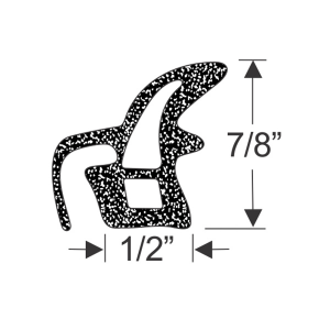 1973-74 Buick, Chevy, Oldsmobile & Pontiac Restoration Parts Hatchback Seal - #16-018T.