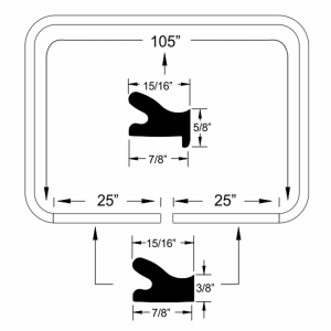 1970 Dodge & Plymouth Restoration Parts Trunk Seal - Part #16-100T.