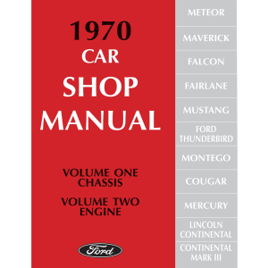 1970 Ford Car Shop Manual (5 volumes) - Part #DPRF-21-70SM.