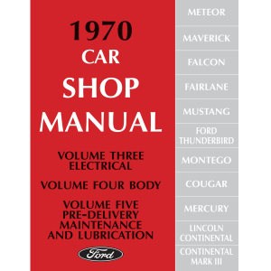 1970 Ford Car Shop Manual (5 volumes) - Part #DPRF-21-70SM.
