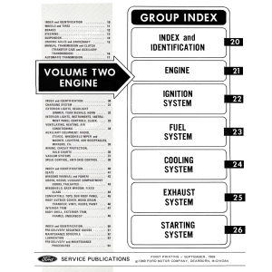 1970 Ford Car Shop Manual (5 volumes) - Part #DPRF-21-70SM.
