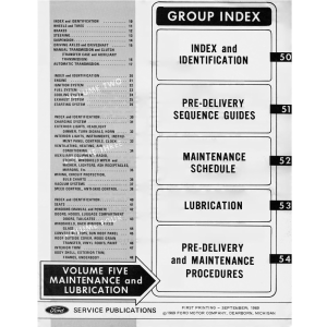 1970 Ford Car Shop Manual (5 volumes) - Part #DPRF-21-70SM.