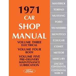 1971 Ford Car Shop Manual 5 Volumes - Part #DPRF-22-71SM.
