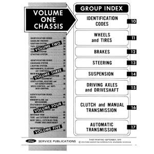 1971 Ford Car Shop Manual 5 Volumes - Part #DPRF-22-71SM.