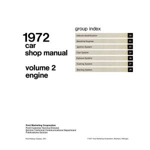 1972 Ford Car Shop Manual 5 Volumes - Part #DPRF-23-72SM.