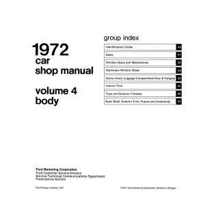 1972 Ford Car Shop Manual 5 Volumes - Part #DPRF-23-72SM.