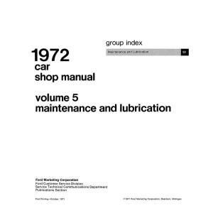 1972 Ford Car Shop Manual 5 Volumes - Part #DPRF-23-72SM.