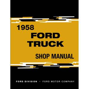 1958 Ford Truck Shop Manual - Part #DPRF-86-58TSM.