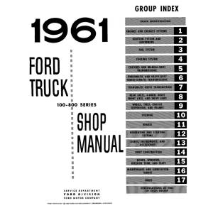 1961 Ford Truck Shop Manual - Part #DPRF-89-61TSM.