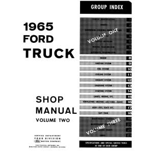 1965 Ford Truck Shop Manual (3 Volume Set) - Part #DPRF-91-65TSM.