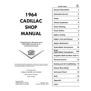1964 Cadillac Shop Manual - Part #DPRGM-40-64SM.