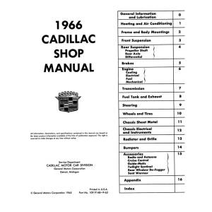 1966 Cadillac Shop Manual - Part #DPRGM-42-66SM.