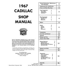 1967 Cadillac Shop Manual - Part #DPRGM-43-67SM.