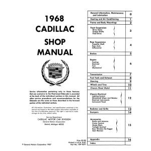 1968 Cadillac Shop Manual - Part #DPRGM-44-68SM.