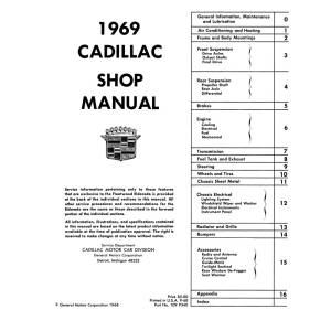 1969 Cadillac Shop Manual - Part #DPRGM-45-69SM.