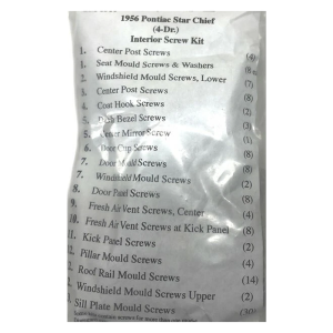 1956 Pontiac Star Chief Restoration Parts Interior Screw Kit - 131 pc. - Part #19-168K.