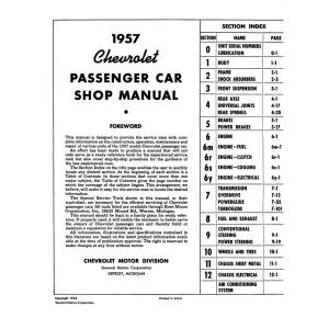 1957 Chevy Car Shop Manual - Part #DPRGM-59-57SM.