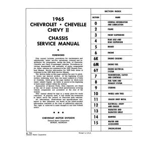 1965 Chevrolet Chevelle / Chevy II Chassis Service Manual - Part #DPRGM-62-65SM.