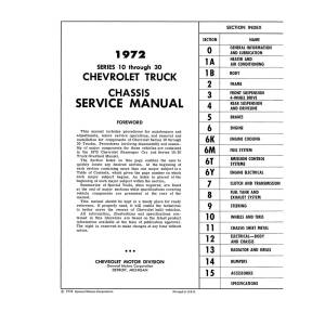 1972 Chevy 10-30 Series Truck / Suburban / Blazer Service Manual - Part #DPRGM-87-72TSM.