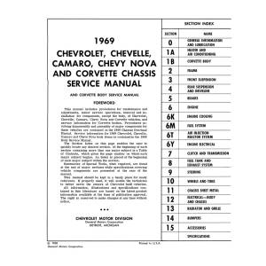 1969 Chevrolet Chassis Service Manual - Part #DPRGM-66-69SM.