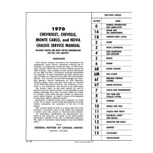 1970 Chevrolet Chassis Service Manual - Part #DPRGM-67-70SM.