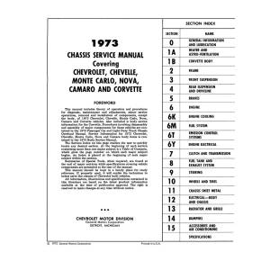 1973 Chevrolet Service Manual - Part #DPRGM-70-73SM.