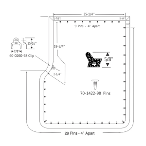 1957 Buick & Oldsmobile Door Seal Kit - #12-184D from RubberTheRightWay.com.