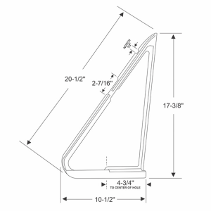 1974-84 Dodge & Plymouth Van Front Door Vent Window Seal Kit Part #10-242V.