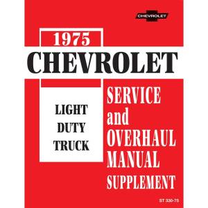1975 Chevrolet Truck & Blazer Service & Overhaul Manual Supplement - Part DPRGM-153-75SOM-SUP.
