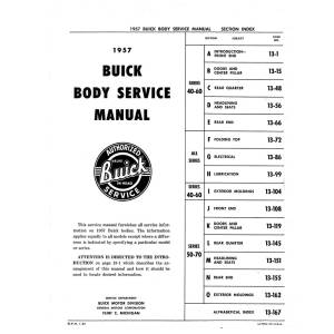 1957 Buick Body Service Manual - Part #DPRGM-11-57BSM.