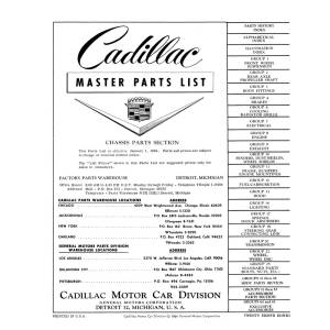 1957 - 1964 Cadillac Master Parts List - 2 Vol Set - Part #DPRGM-147-57PB.