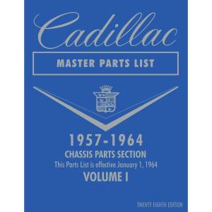 1957 - 1964 Cadillac Master Parts List - 2 Vol Set - Part #DPRGM-147-57PB.