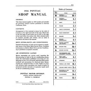 1956 Pontiac Shop Manual (Print) - Part #DPRGM-127-56SM.