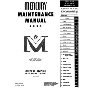 1956 Mercury Maintenance Manual (Print) - Part #DPRF-70-56MM.