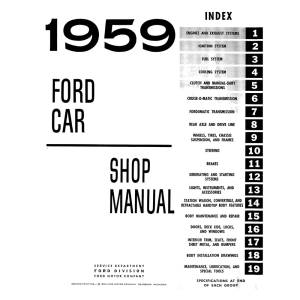 1959 Ford Car Shop Manual (Print) - Part #DPRF-11-59SM.