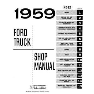 1959 Ford Truck Shop Manual (Print) - Part #DPRF-87-59TSM.