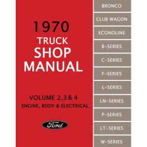 1970 Ford Truck, Van & Bronco Shop Manual - 5 Volume (Print) - Part #DPRF-96-70TSM.