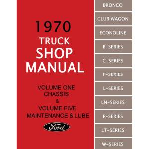 1970 Ford Truck, Van & Bronco Shop Manual - 5 Volume (Print) - Part #DPRF-96-70TSM.